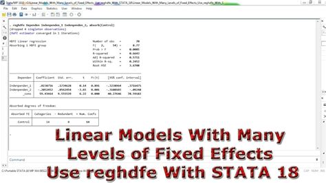 Within Stata, it can be . . Reghdfe stata
